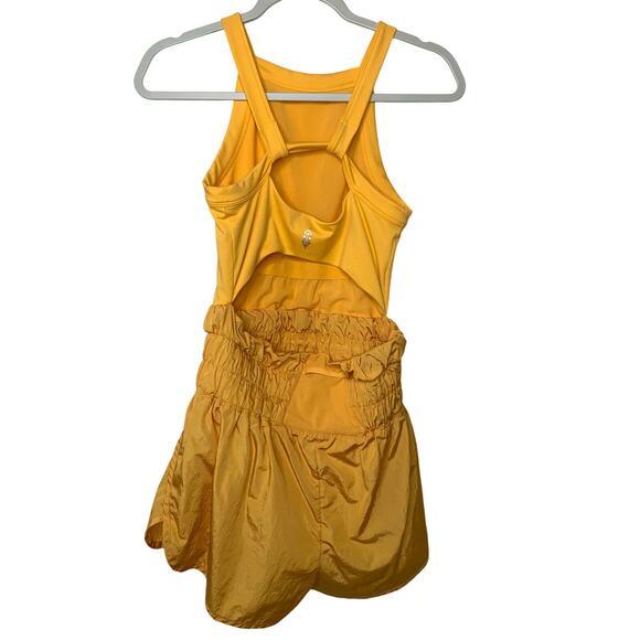 Free People | FP Movement The Way Home Runsie Romper in Marigold Yellow - Picture 6 of 7